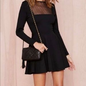 Black skater dress, Nastygal